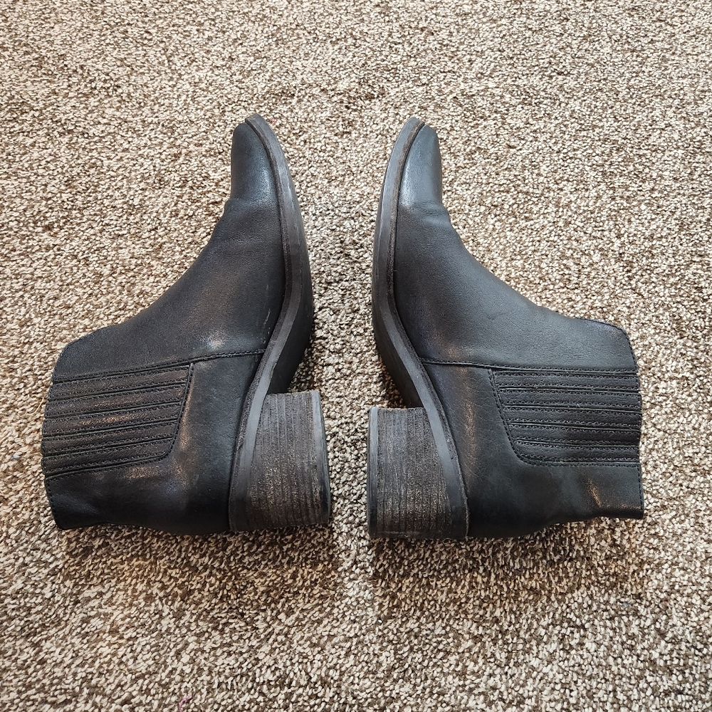 Madewell Black Leather Chelsea Ankle Boots Size 8 - Picture 6 of 12